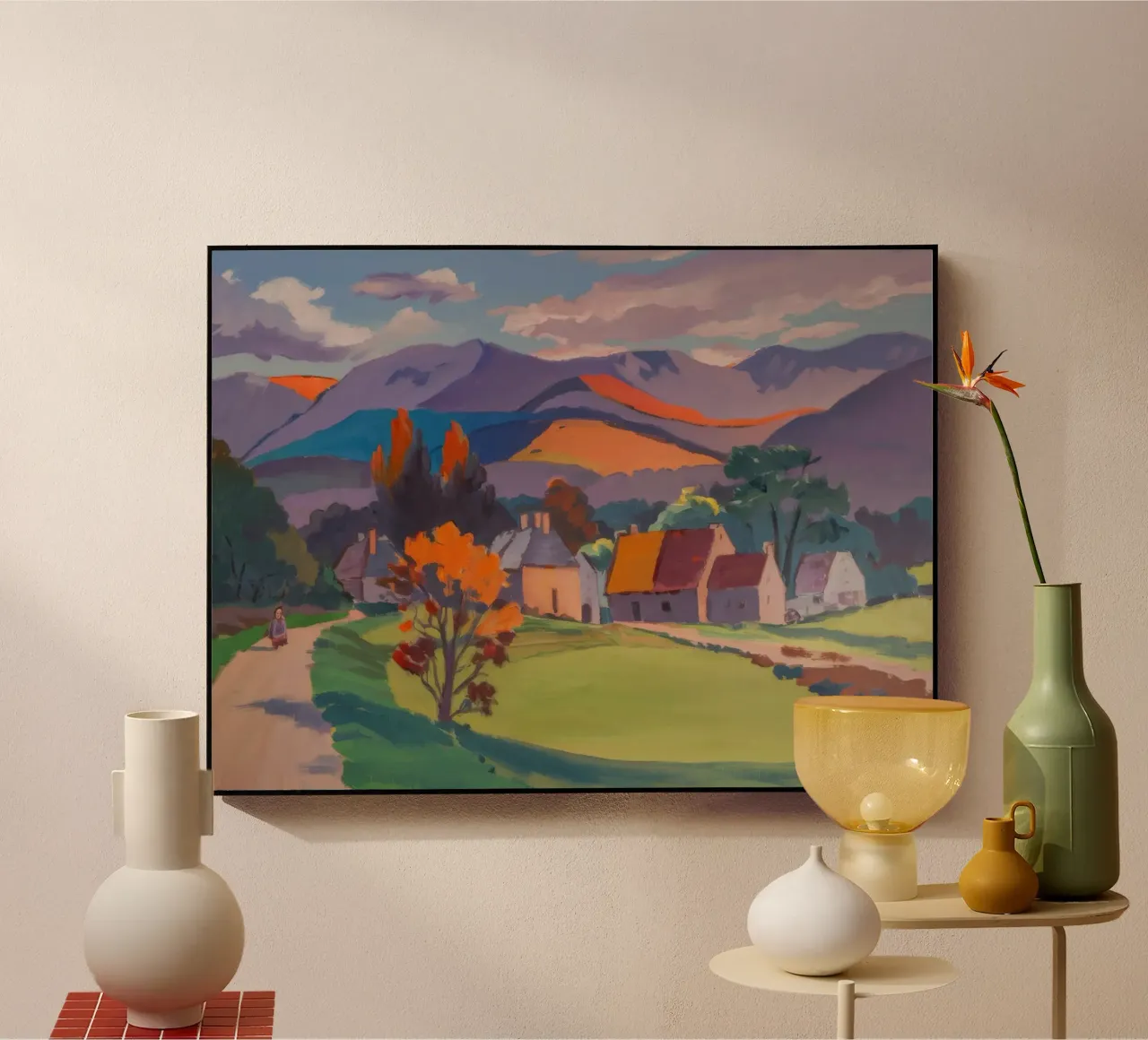 Herfstdorp Ember acryl van Celestial Harmony
