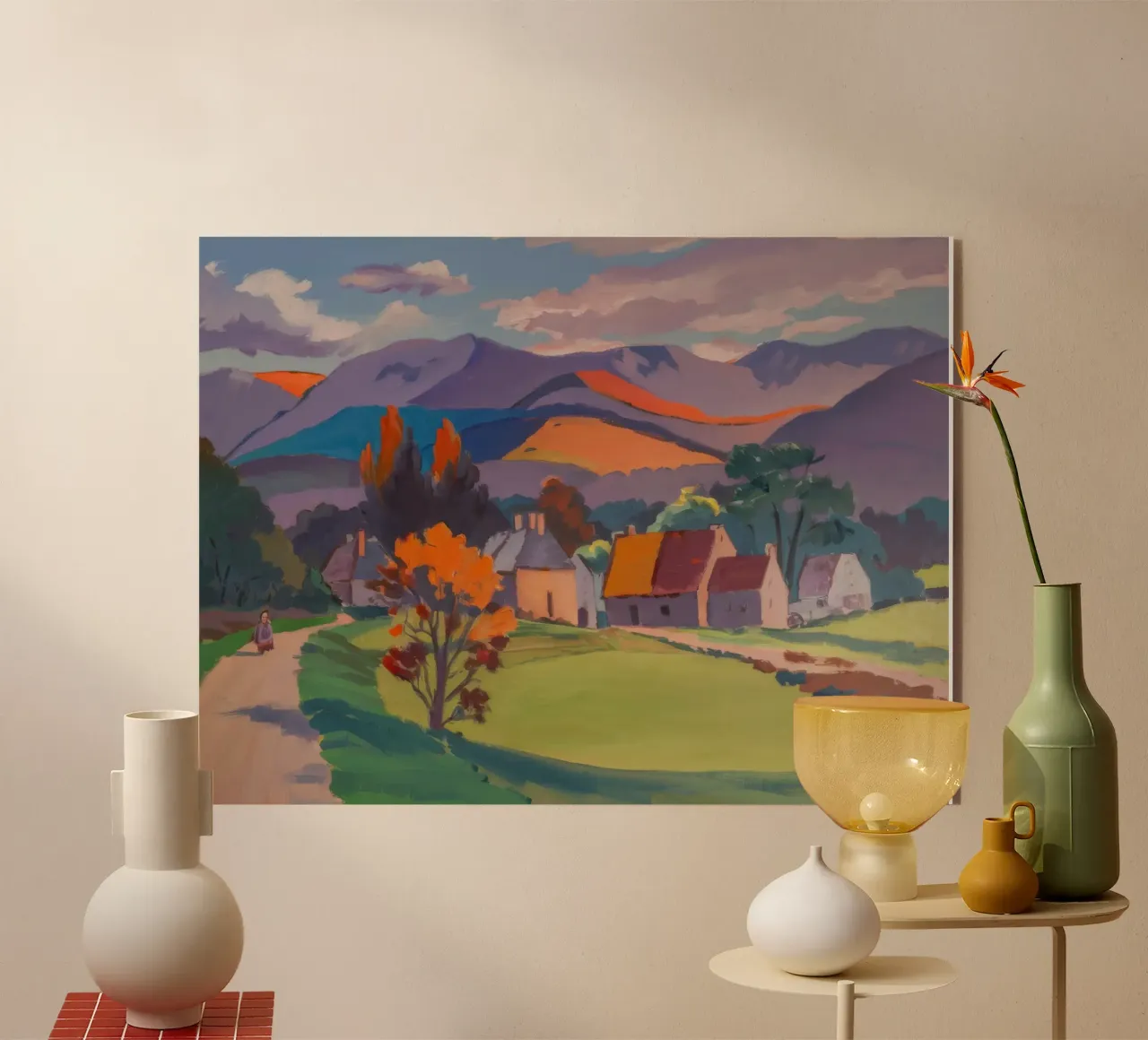 Herfstdorp Ember acryl van Celestial Harmony