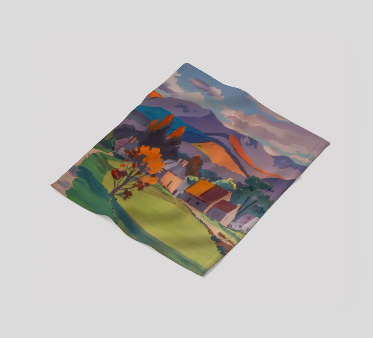 Herfstdorp Ember fleecedeken van Celestial Harmony