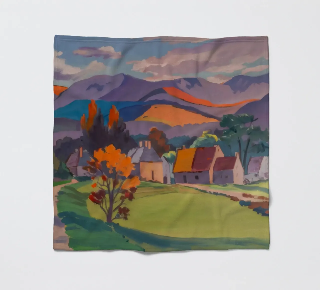 Herfstdorp Ember fleecedeken van Celestial Harmony