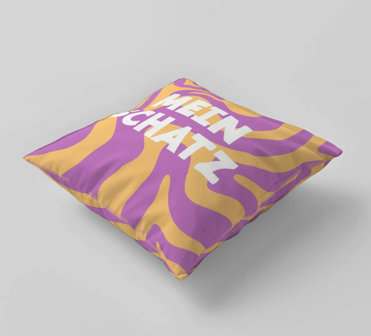 Linea d'onda giallo-viola cuscino da MODERN NUANCE