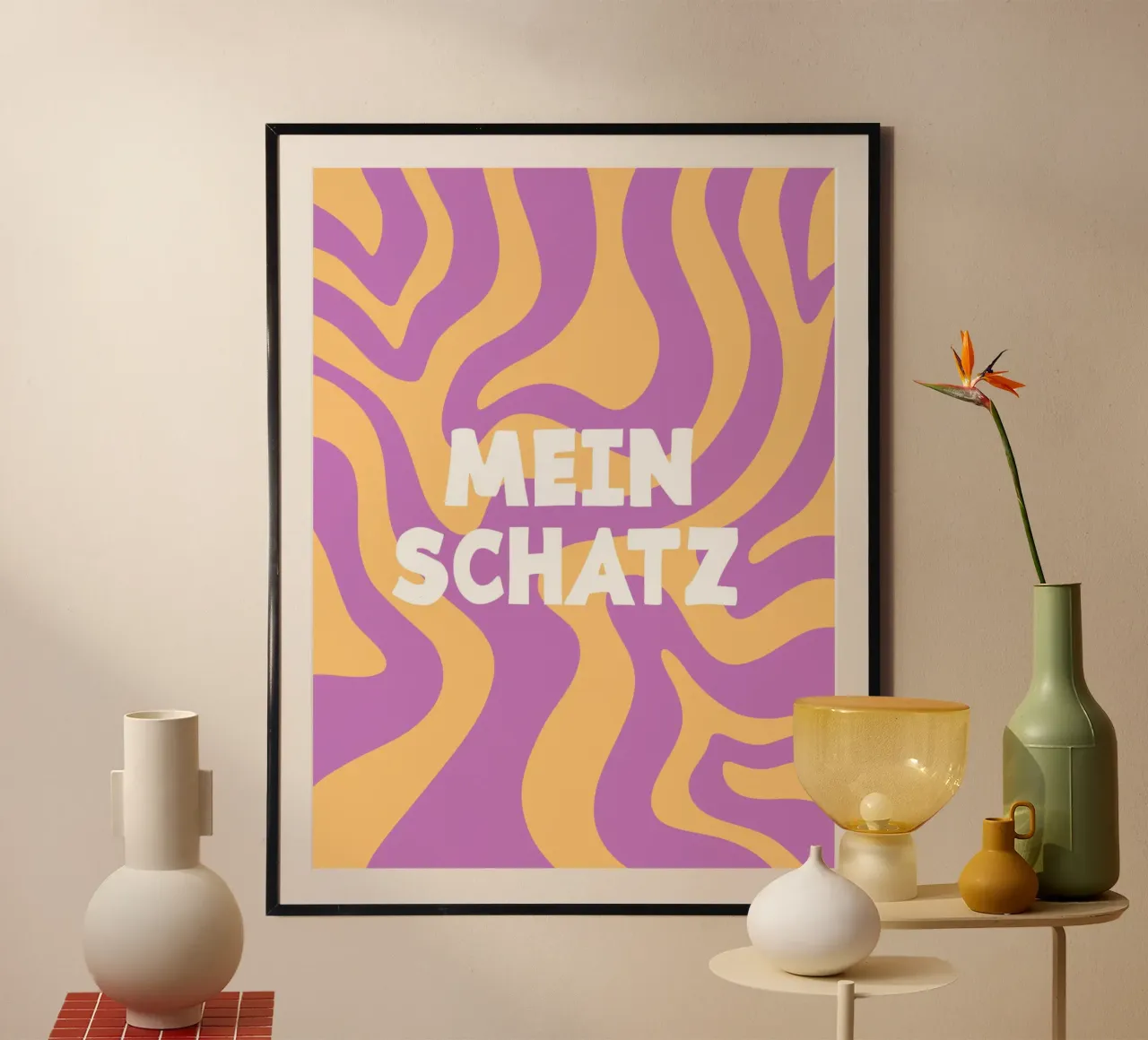 Linea d'onda giallo-viola carta hahnemühle da MODERN NUANCE