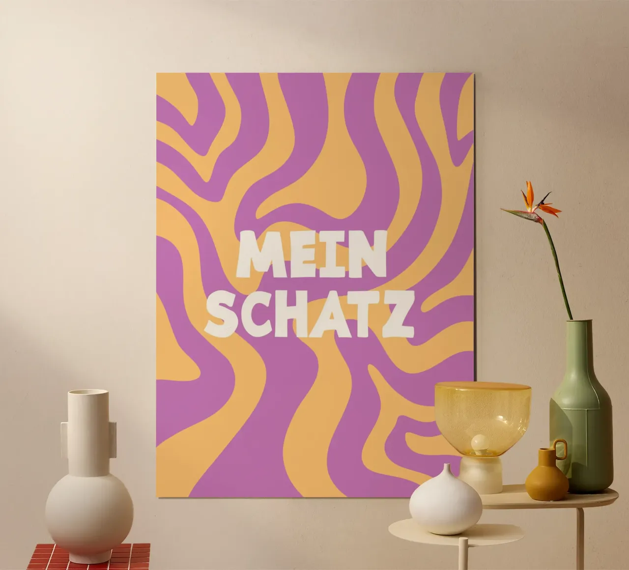 Linea d'onda giallo-viola carta hahnemühle da MODERN NUANCE