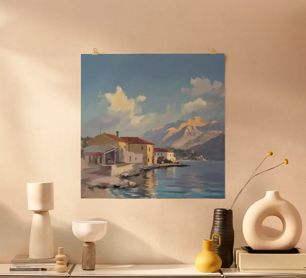 Costa Azzurra Classic poster con telaio in plastica da Celestial Harmony