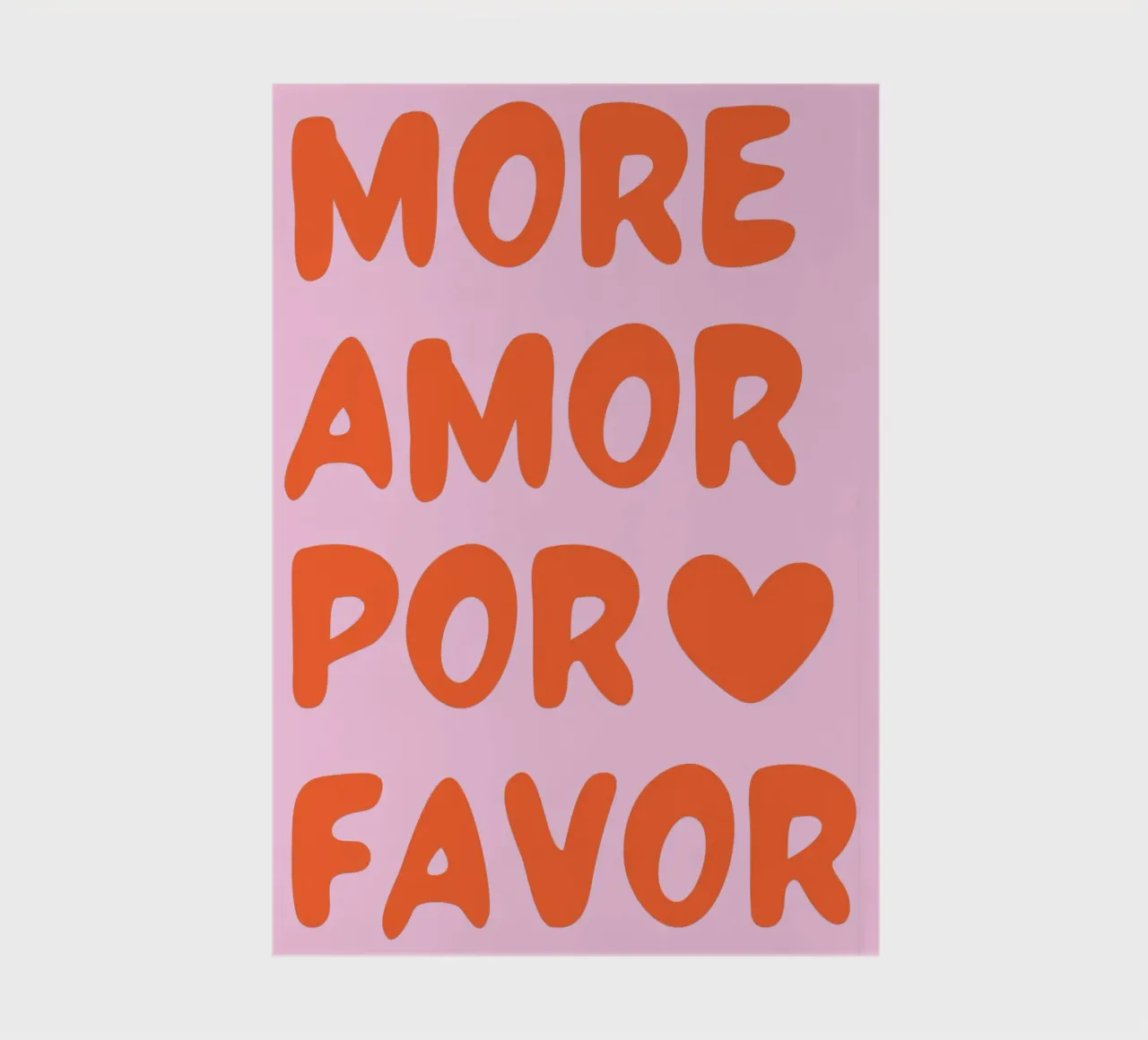 Bold Retro Typography Art with “More Amor Por Favor” notebook by pdigitalprints