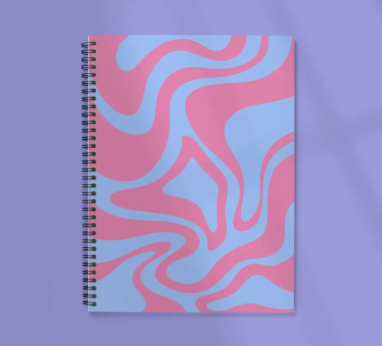 Blue and Purple Waves spiral notebook by MODERN NUANCE