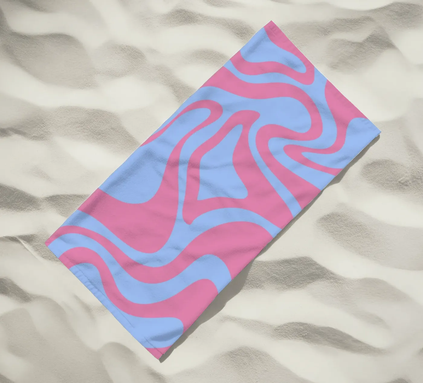 Blue and Purple Waves beach towel by MODERN NUANCE