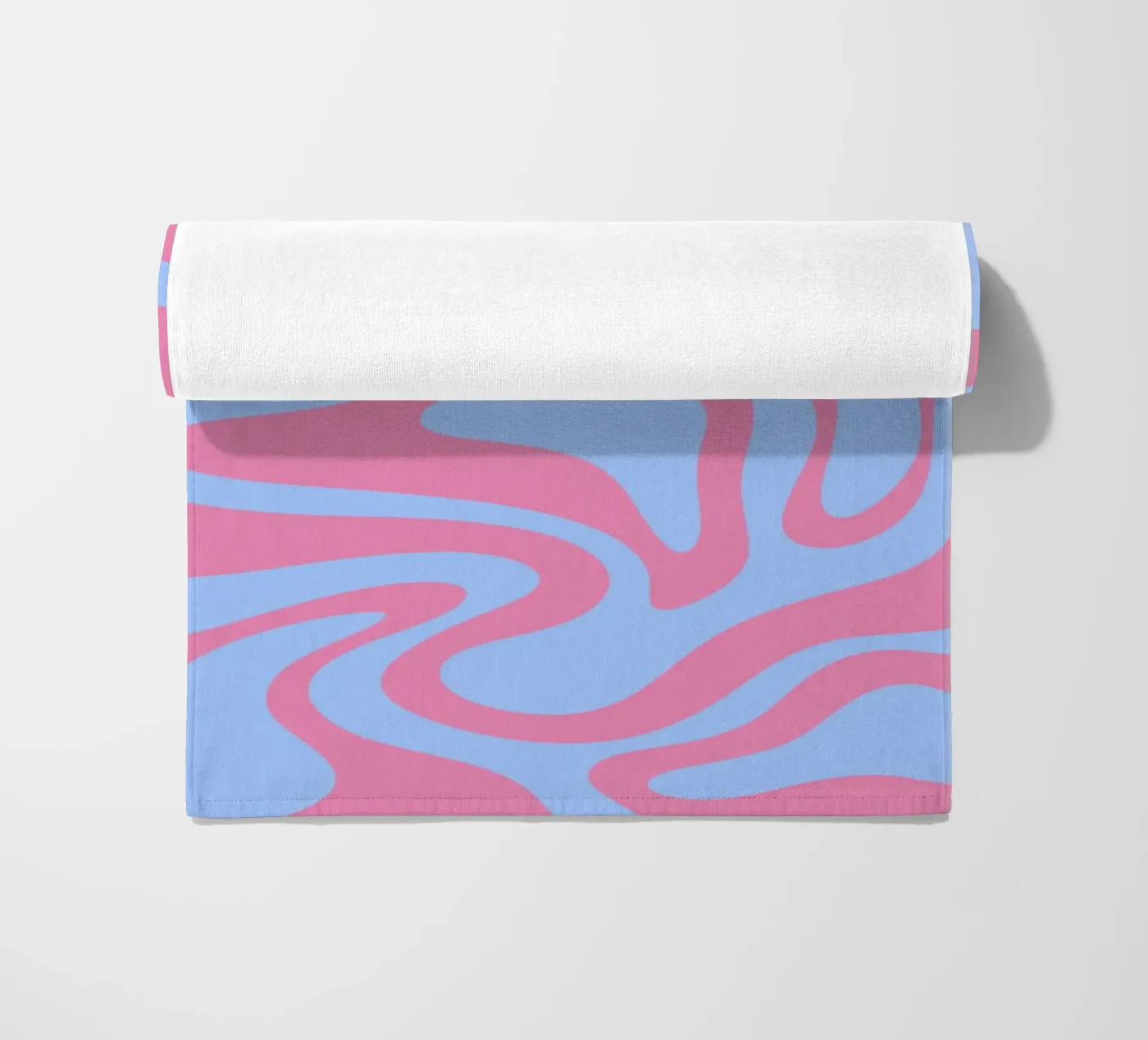 Blue and Purple Waves beach towel by MODERN NUANCE