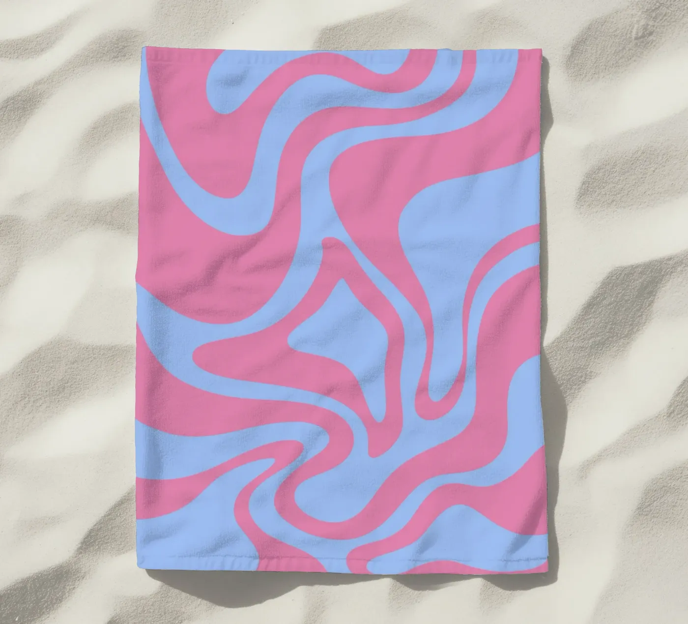 Blue and Purple Waves beach towel by MODERN NUANCE