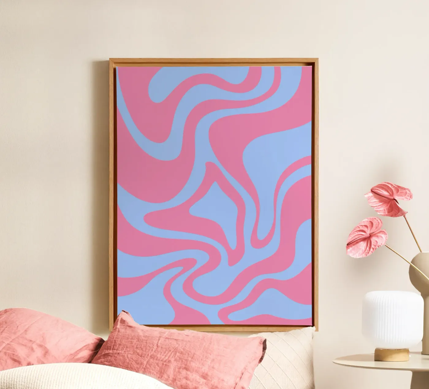 Onde blu e viola tela da MODERN NUANCE