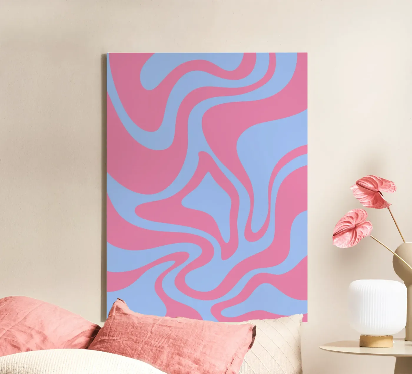 Onde blu e viola tela da MODERN NUANCE