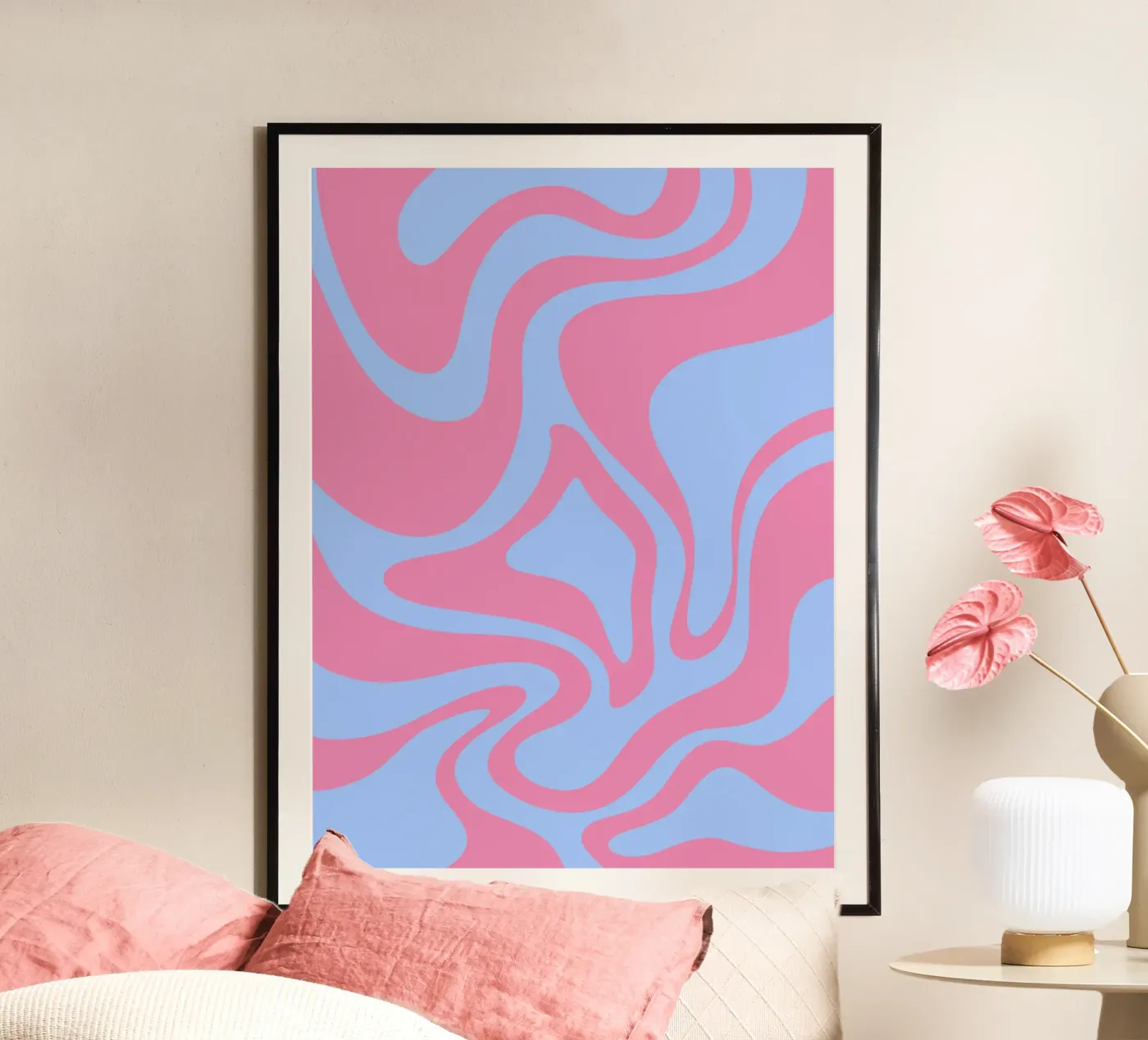 Blue and Purple Waves poster da MODERN NUANCE