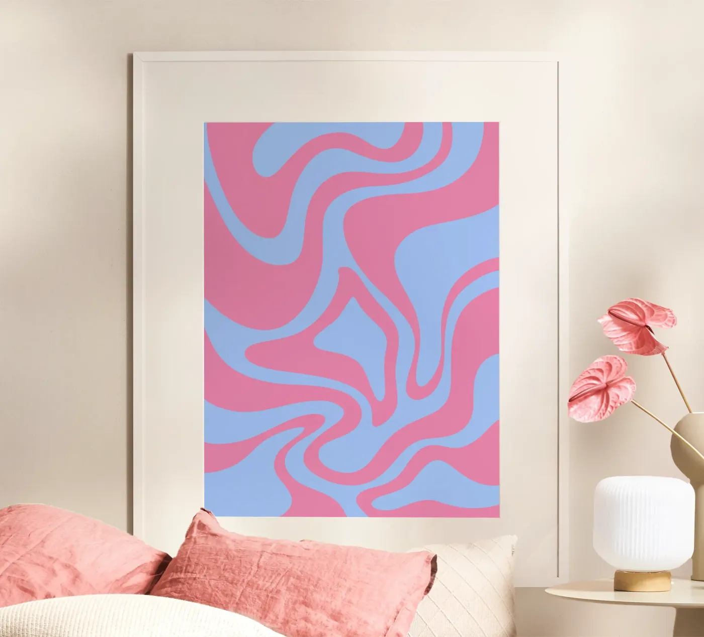 Blue and Purple Waves poster da MODERN NUANCE
