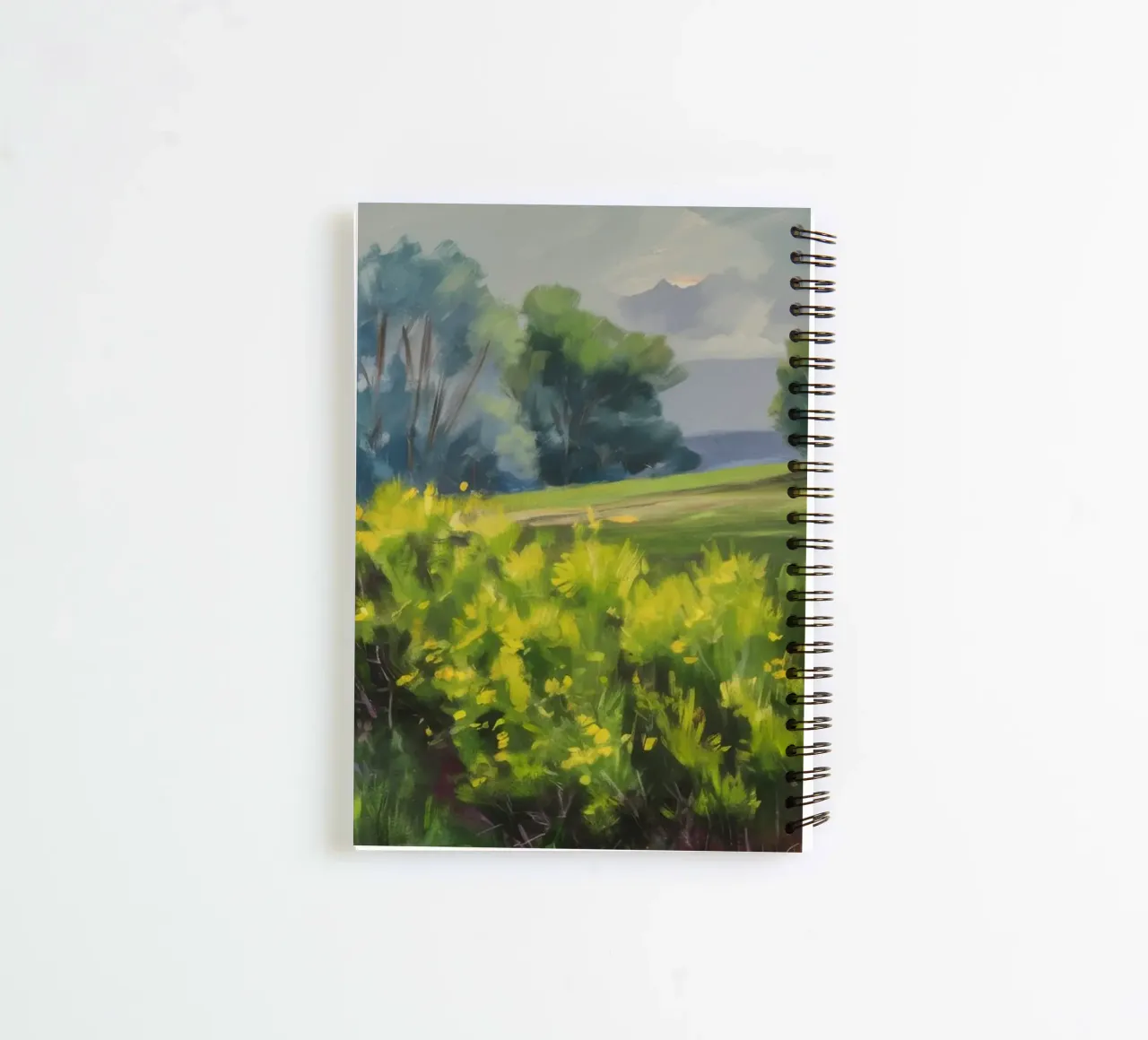 Emerald Field Haze spiral notebook by Celestial Harmony