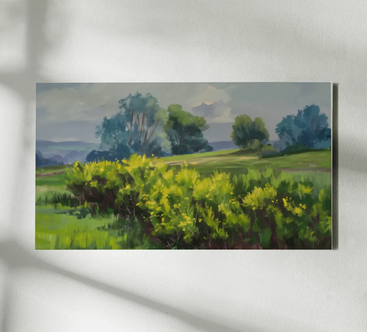 Emerald Field Haze canvas by Celestial Harmony