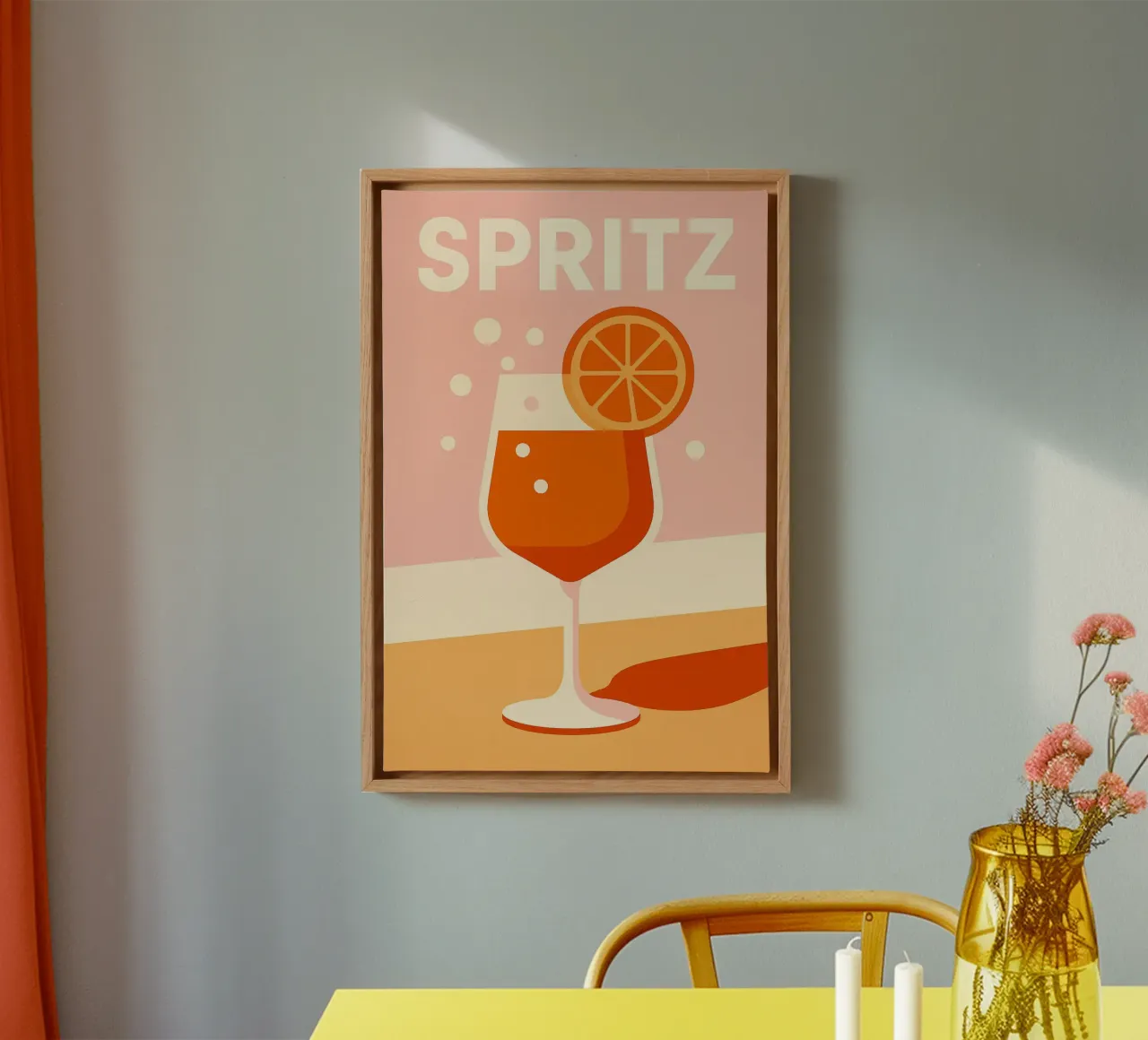 Spritz - Il gusto frizzante dell'Italia tela con Cornice a cassetta da Boissons - Affiches & posters - Retro