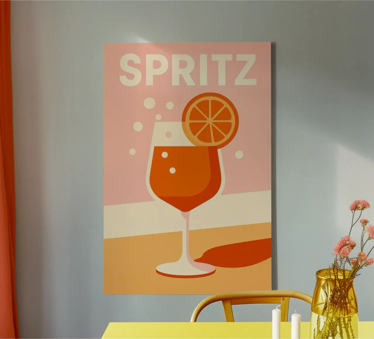 Spritz - Il gusto frizzante dell'Italia tela con Cornice a cassetta da Boissons - Affiches & posters - Retro