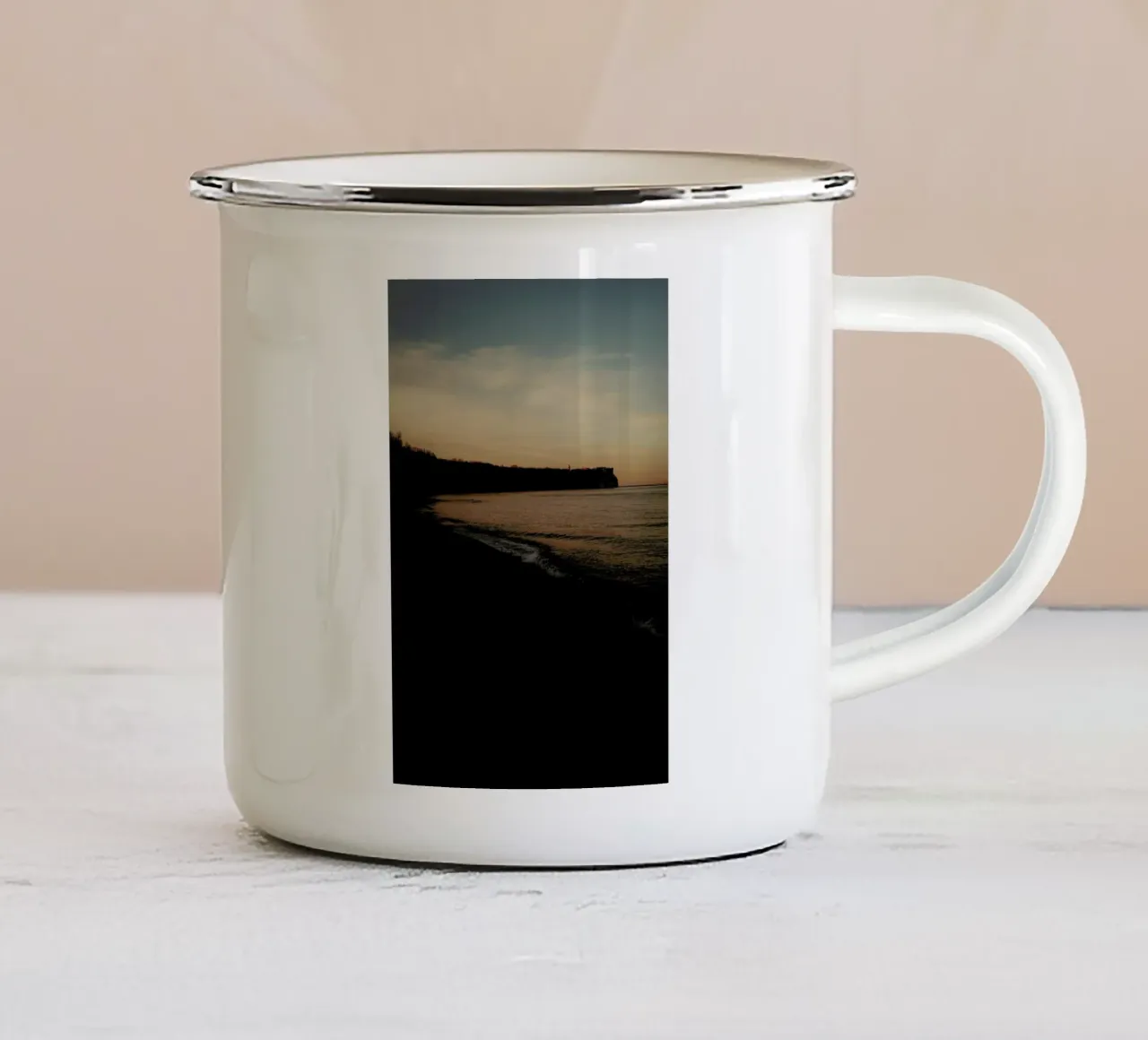 Tase of Sea Sunset III tazza in smalto da Philipp Reinhard