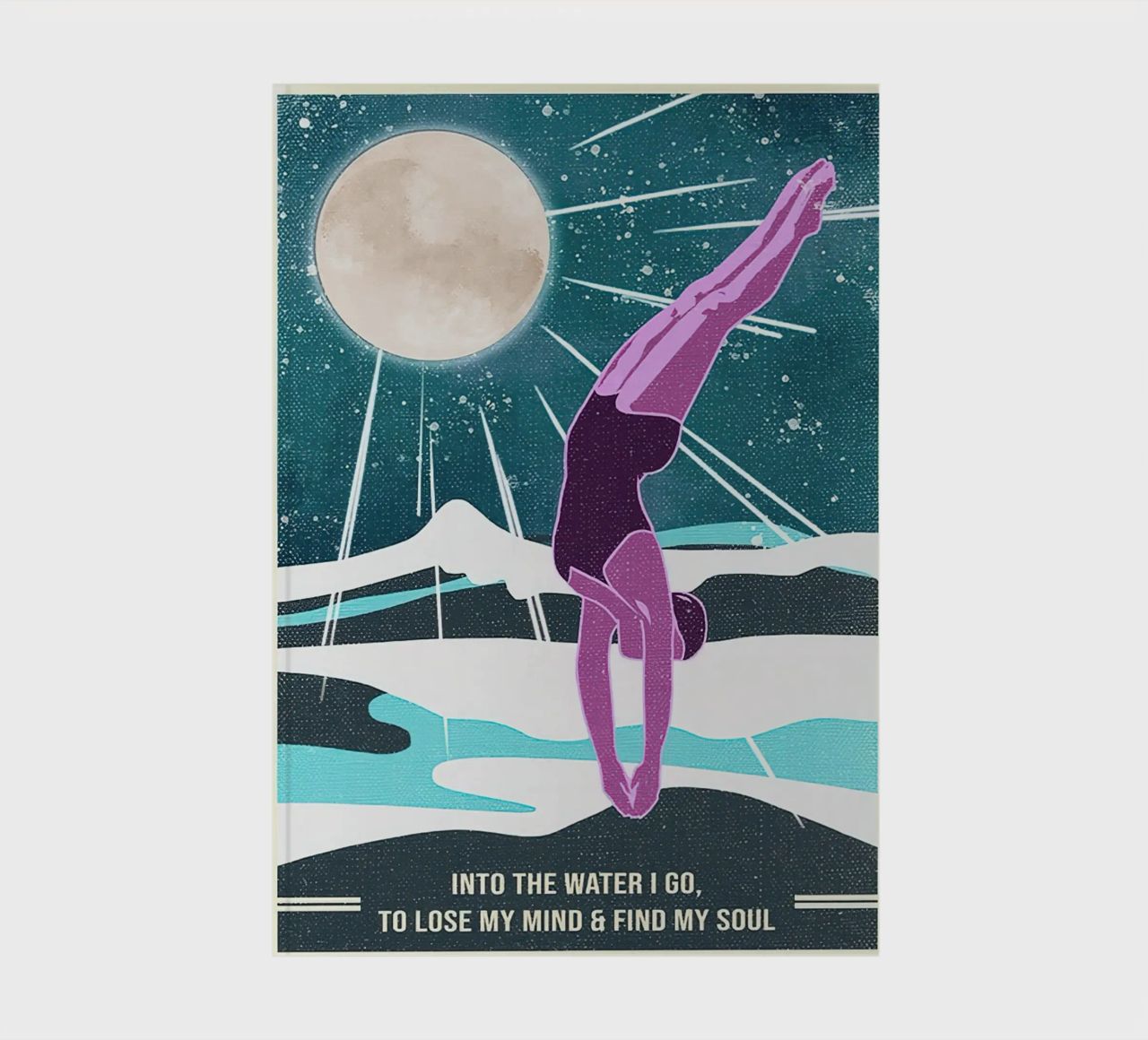 Into The Water I Go, To Lose My Mind And Find My Soul notebook by Christopher shop