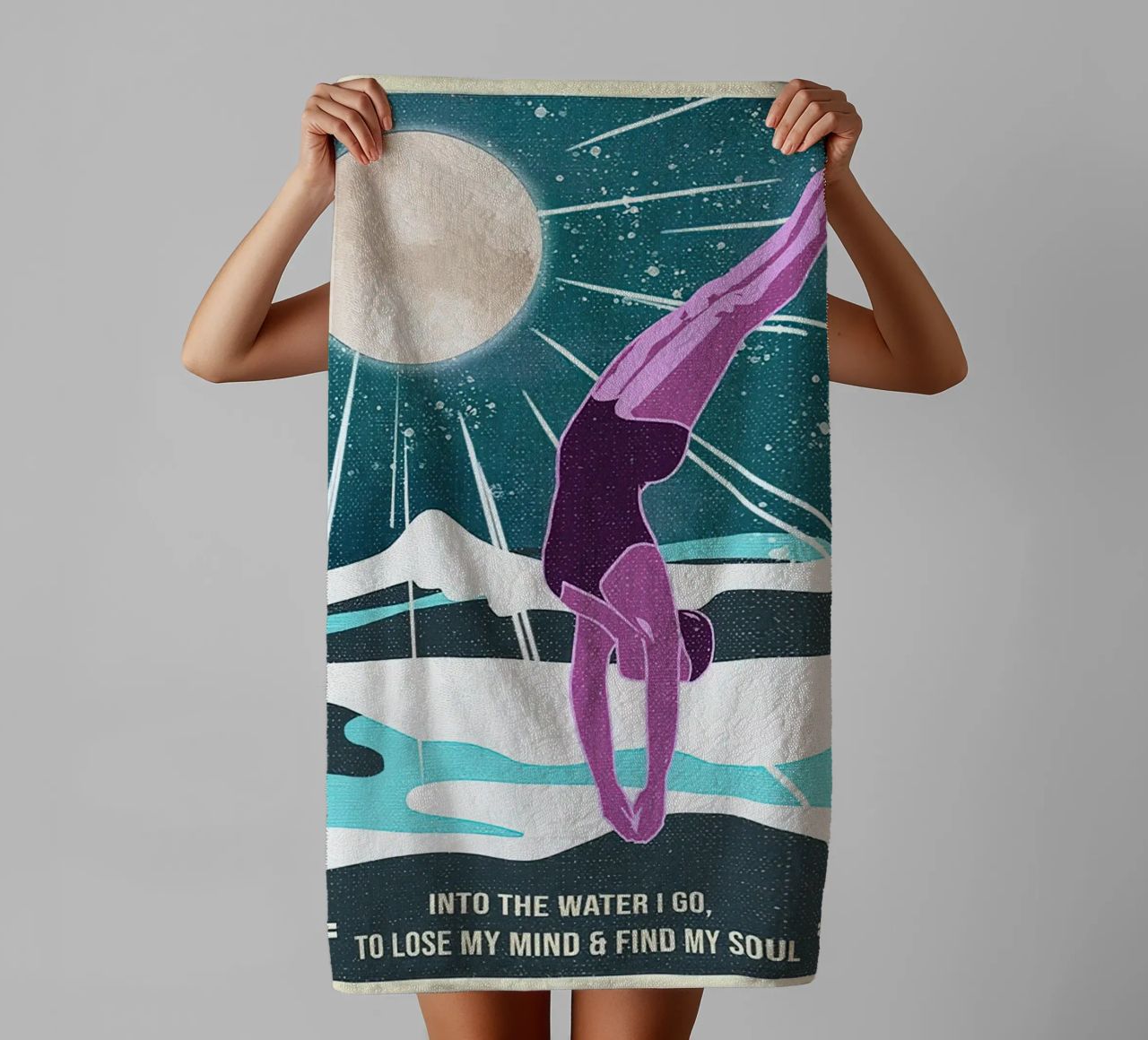 Into The Water I Go, To Lose My Mind And Find My Soul towel by Christopher shop