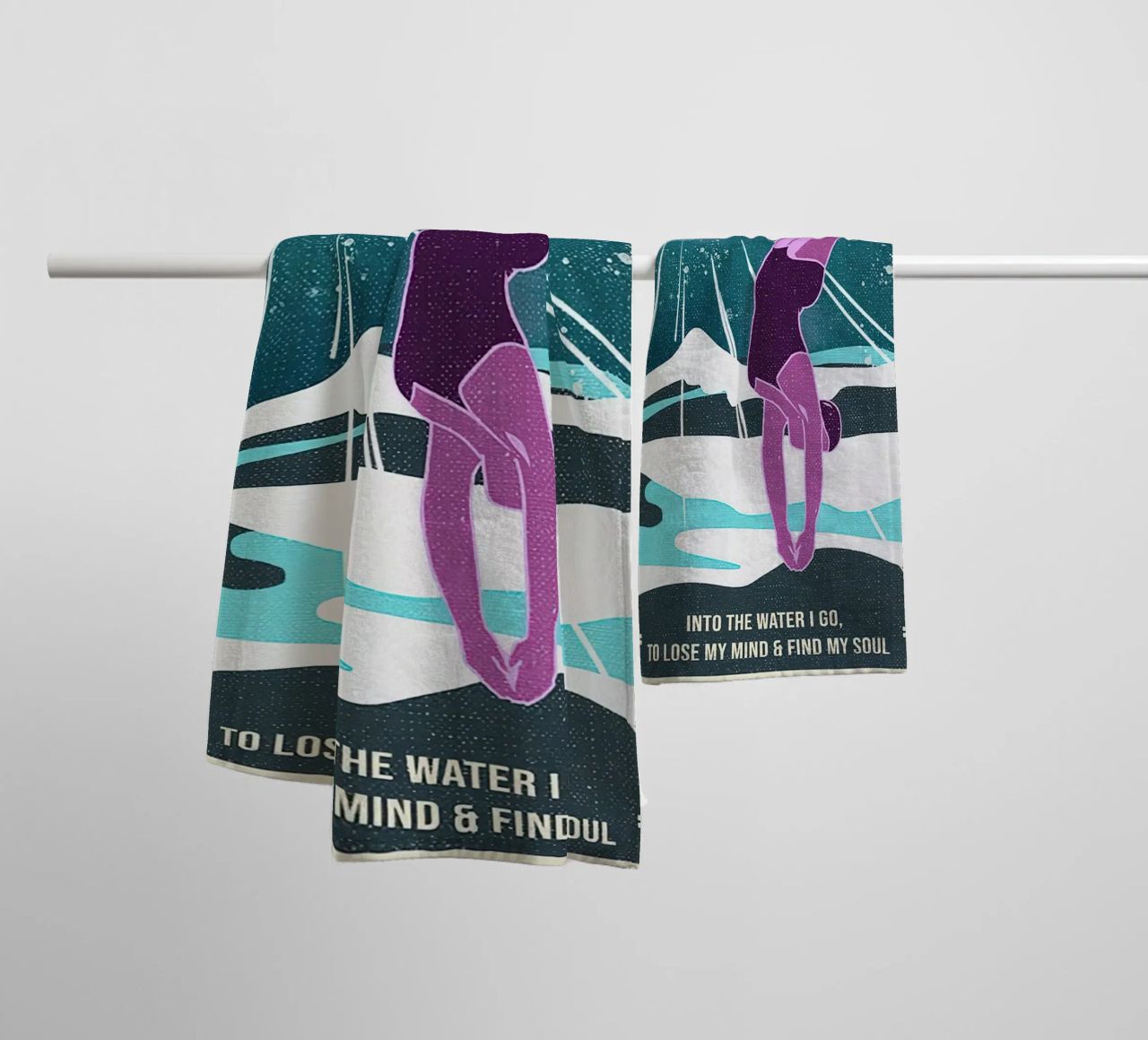 Into The Water I Go, To Lose My Mind And Find My Soul towel by Christopher shop