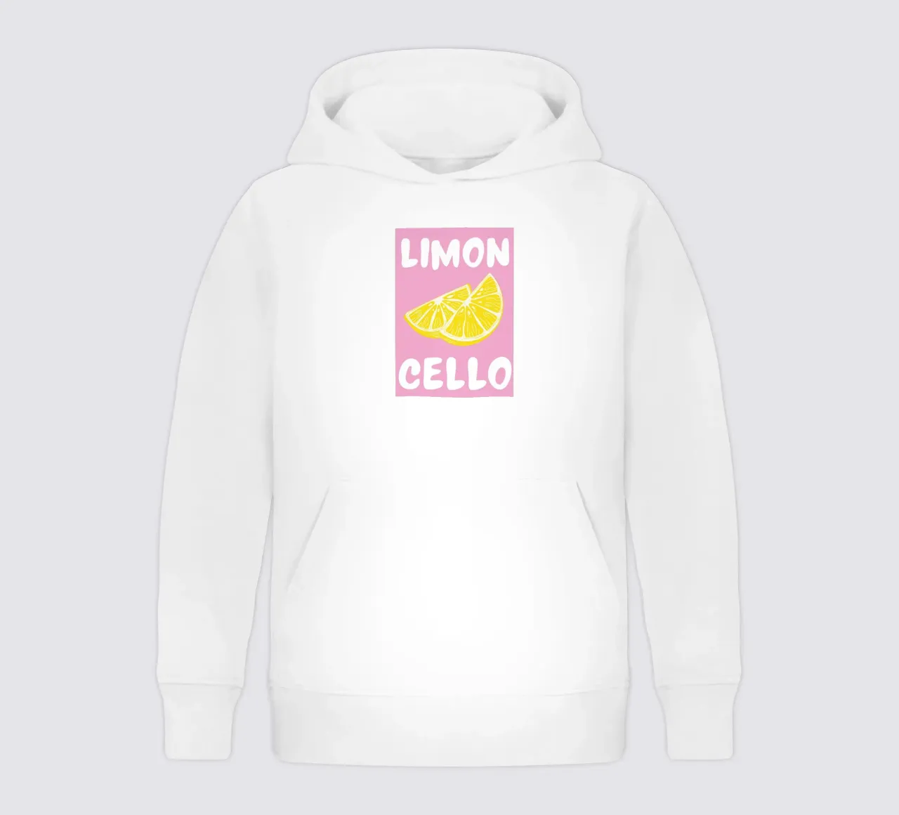 Limoncello Lemon Slice Art Print con rosa y amarillo intenso sudadera con capucha para niño de pdigitalprints