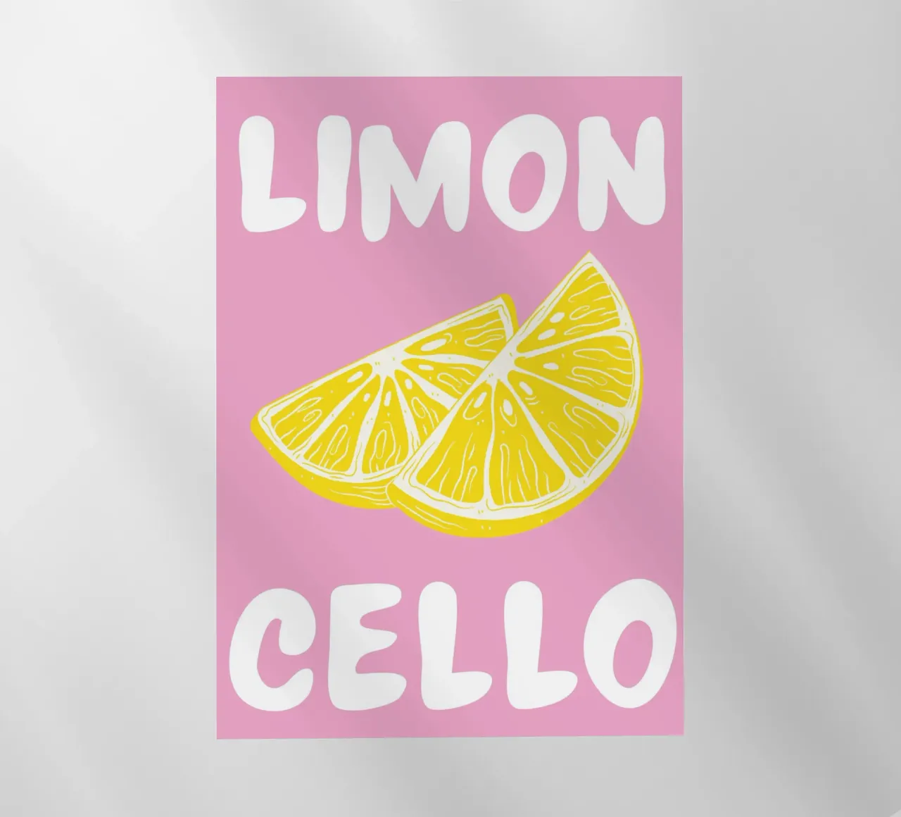 Stampa d'arte di una fetta di limone al limoncello, con colori audaci rosa e giallo pellicola backlit da pdigitalprints