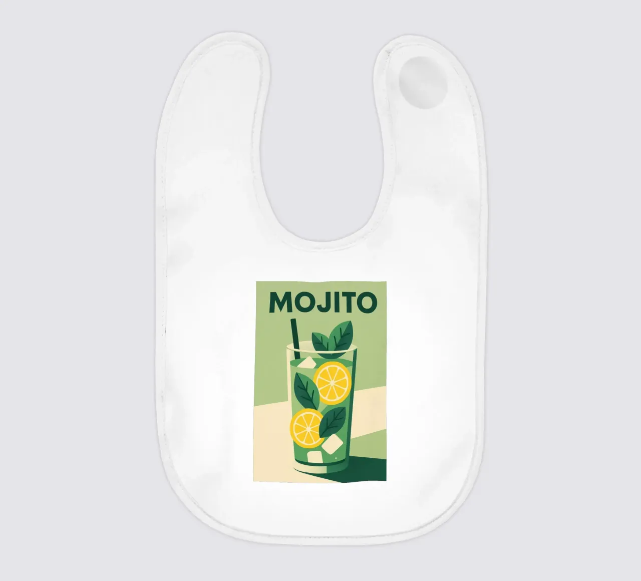 Mojito - Green freshness and Cuban spirit baby bib by Boissons - Affiches & posters - Retro