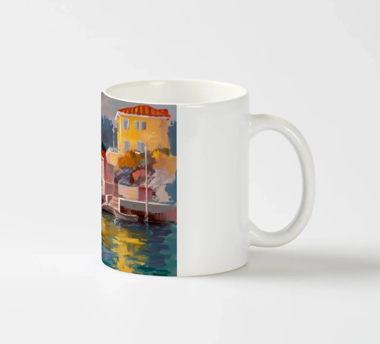 Sonnenbeschienener Kai Repose Keramik Tasse von Celestial Harmony