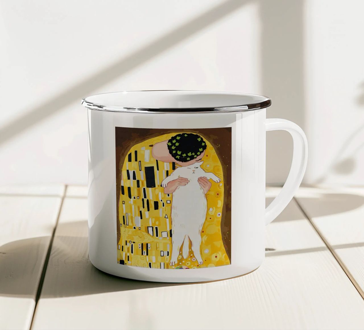 Gustav Klimt tazza in smalto da Kristian