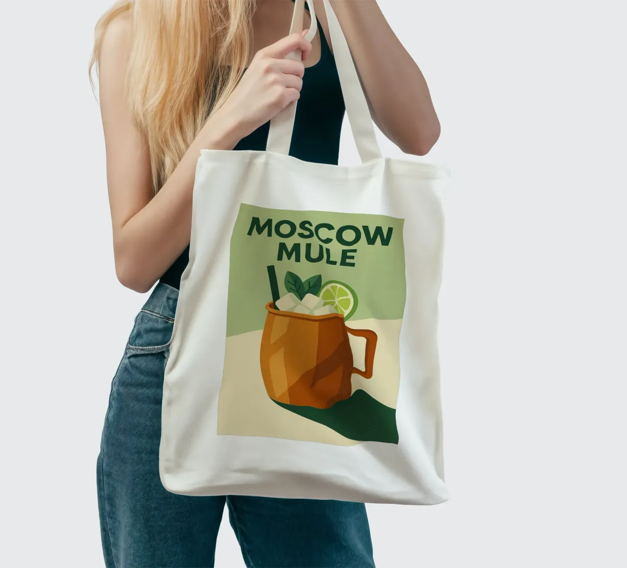 Moscow Mule - Rame, fresco ed elegante borsa in juta da Boissons - Affiches & posters - Retro