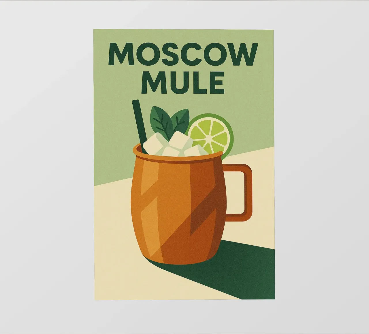 Moscow Mule - Rame, fresco ed elegante telo in pvc da Boissons - Affiches & posters - Retro