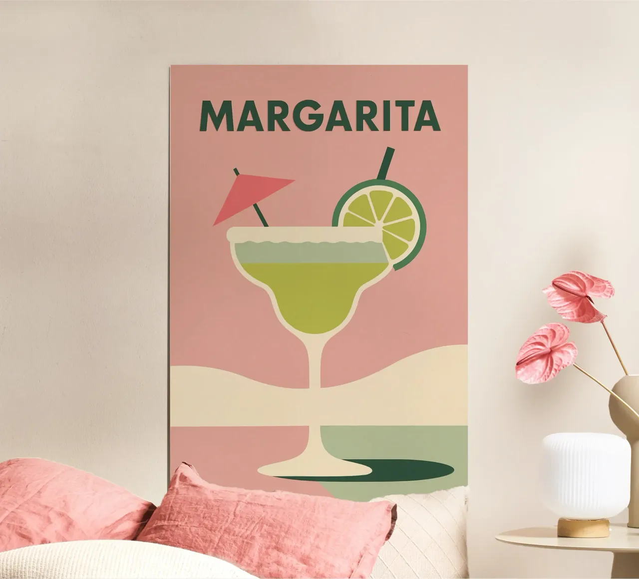 Margarita - Acido e iconico poster con telaio in legno da Boissons - Affiches & posters - Retro