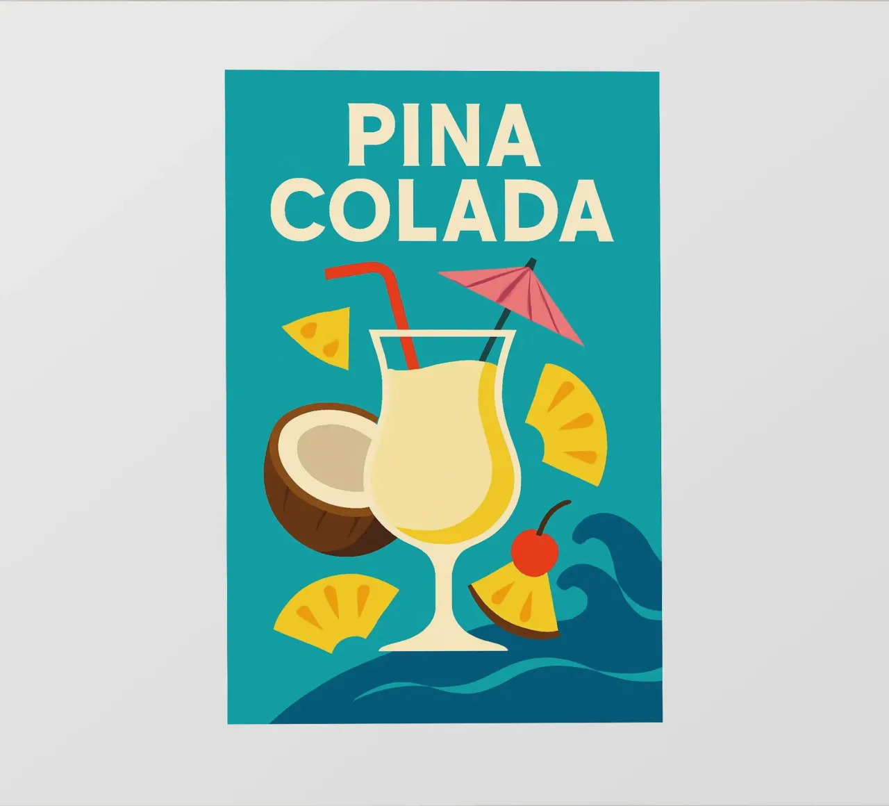 Piña Colada - Poster per le vacanze eterne pellicola backlit da Boissons - Affiches & posters - Retro