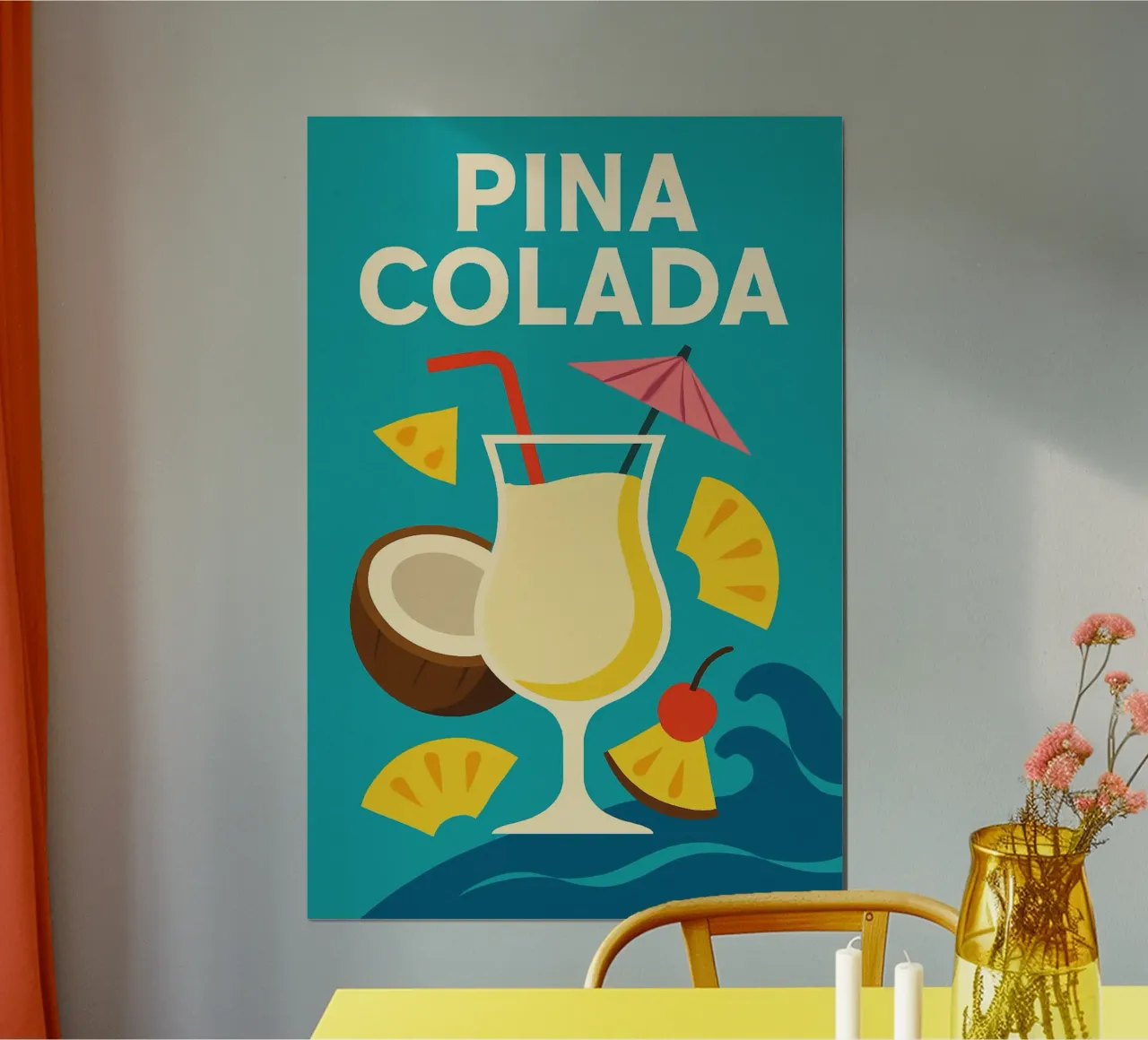 Piña Colada - Poster per le vacanze eterne poster con telaio in plastica da Boissons - Affiches & posters - Retro
