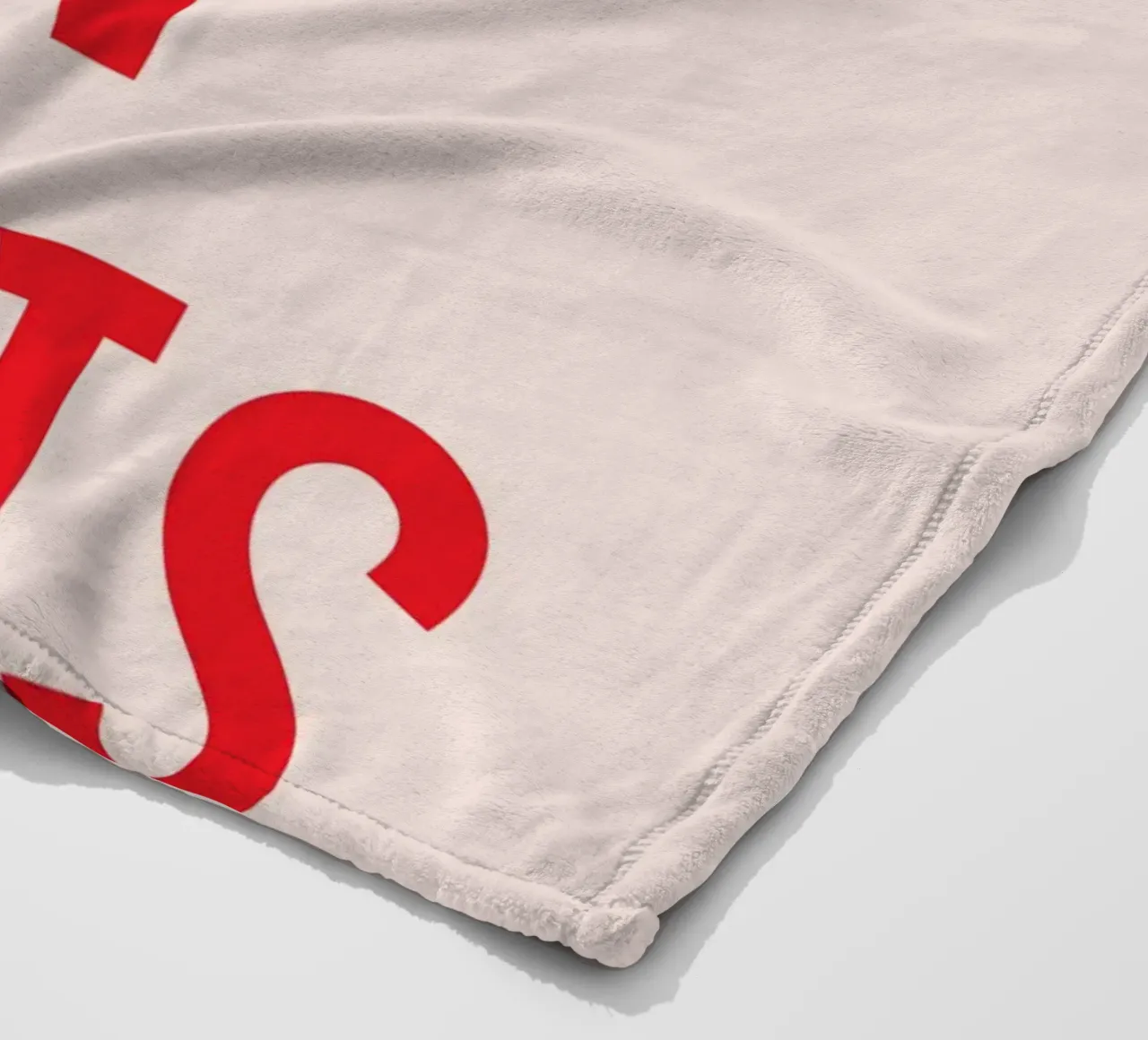 Poster tipografico See You in Paris - Testo rosso su beige chiaro coperta in pile da pdigitalprints