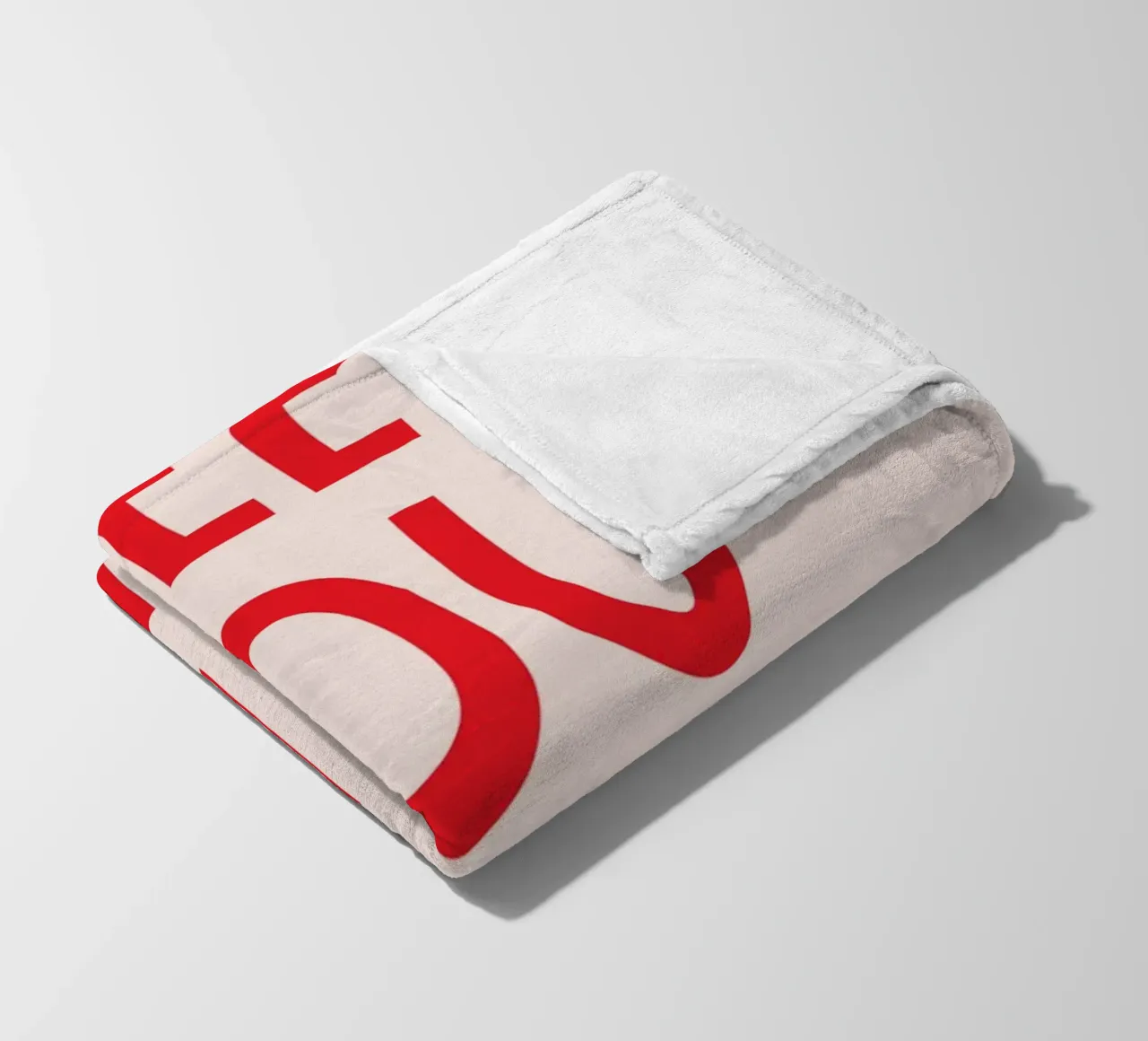 Poster tipografico See You in Paris - Testo rosso su beige chiaro coperta in pile da pdigitalprints