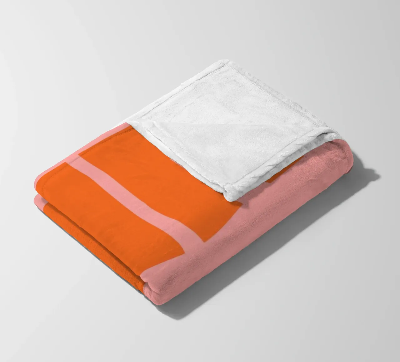 CIN CIN Bold Typography Poster – Orange Text on Pink fleece blanket by pdigitalprints
