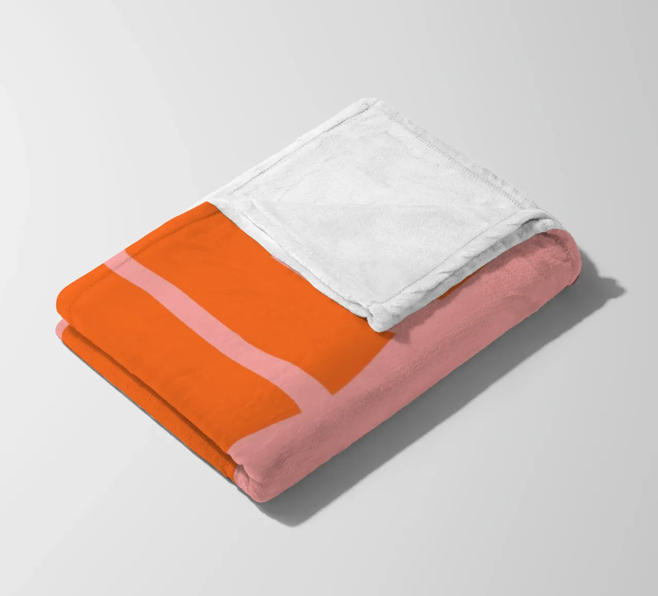 CIN CIN Bold Typography Poster – Orange Text on Pink fleece blanket by pdigitalprints