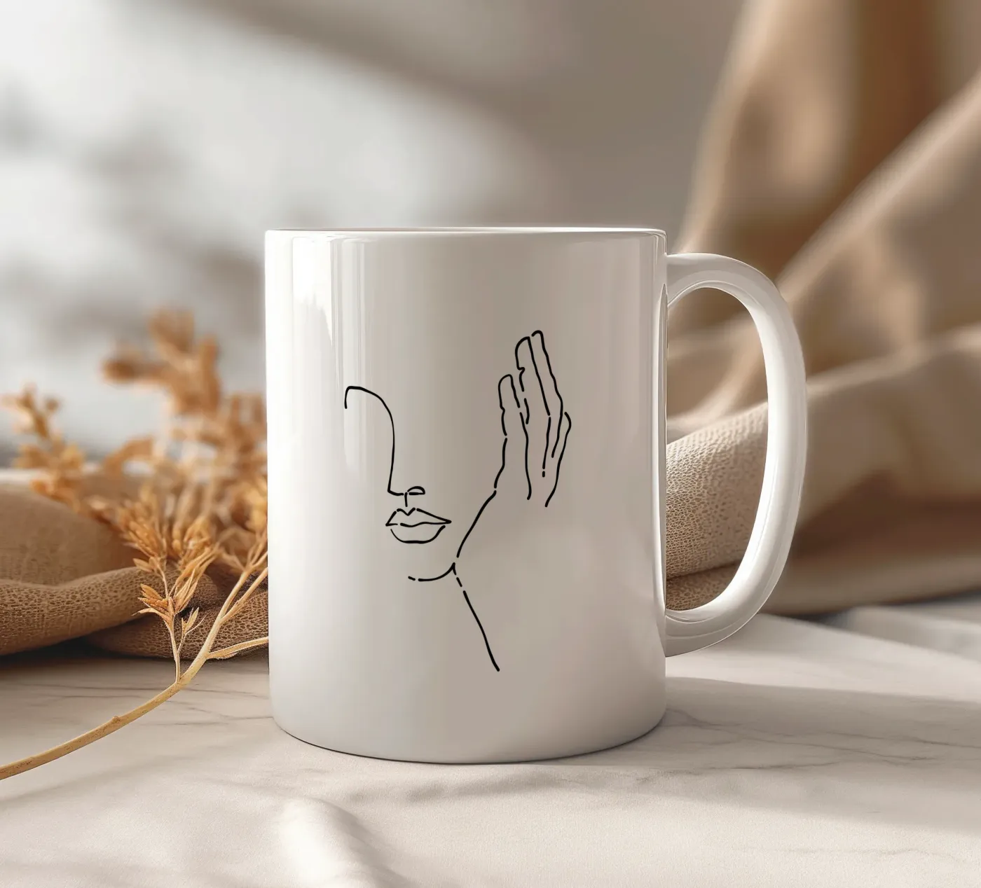 Waiting ceramic mug by Ninhol