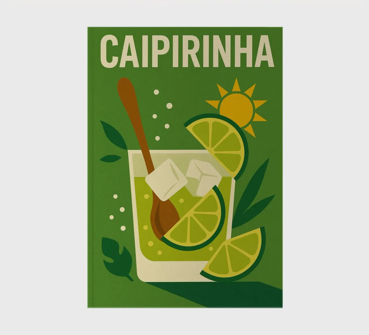 Caipirinha - The soul of Brazil in a sip notebook by Boissons - Affiches & posters - Retro