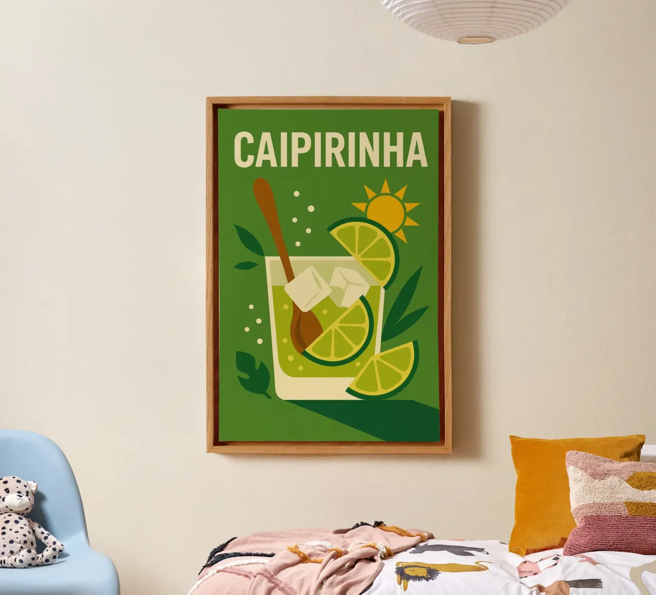 Caipirinha - L'anima del Brasile in un sorso tela con Cornice a cassetta da Boissons - Affiches & posters - Retro