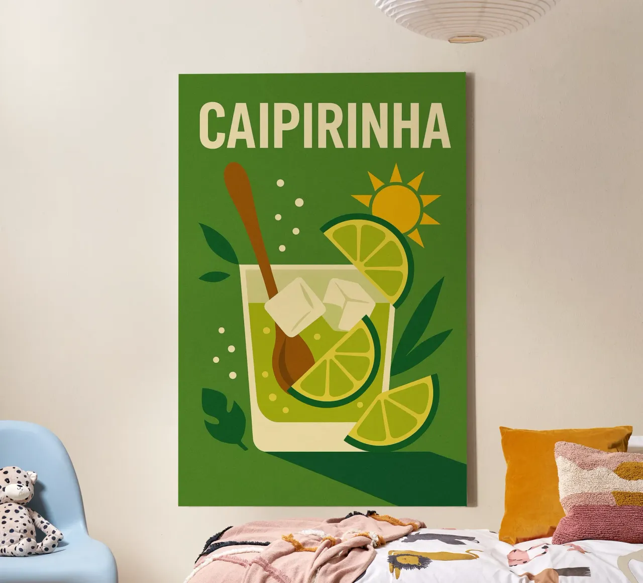 Caipirinha - L'anima del Brasile in un sorso tela con Cornice a cassetta da Boissons - Affiches & posters - Retro