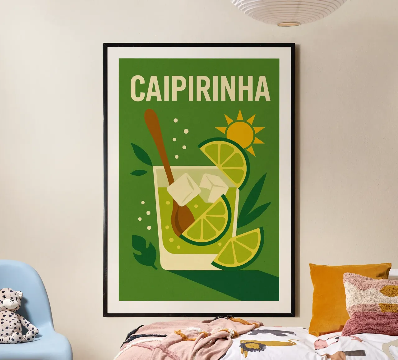 Caipirinha - L'anima del Brasile in un sorso poster con telaio in plastica da Boissons - Affiches & posters - Retro