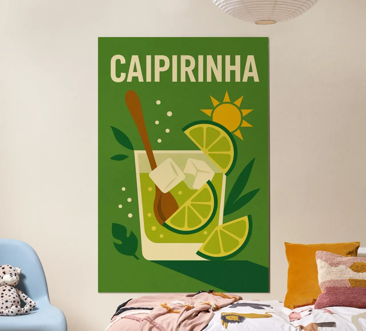 Caipirinha - L'anima del Brasile in un sorso poster con telaio in plastica da Boissons - Affiches & posters - Retro
