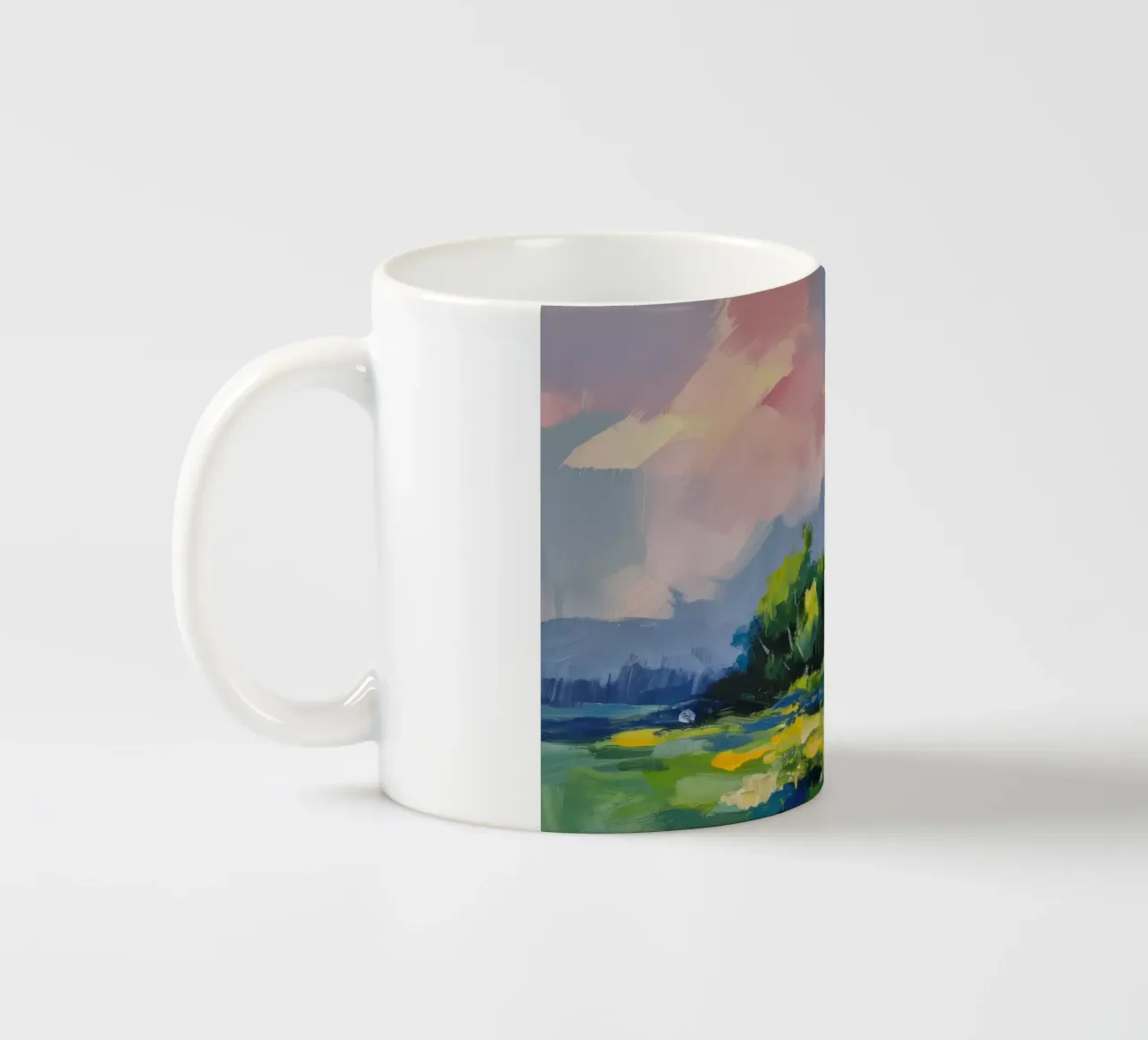 Cime della foresta crepuscolare tazza in ceramica da Celestial Harmony