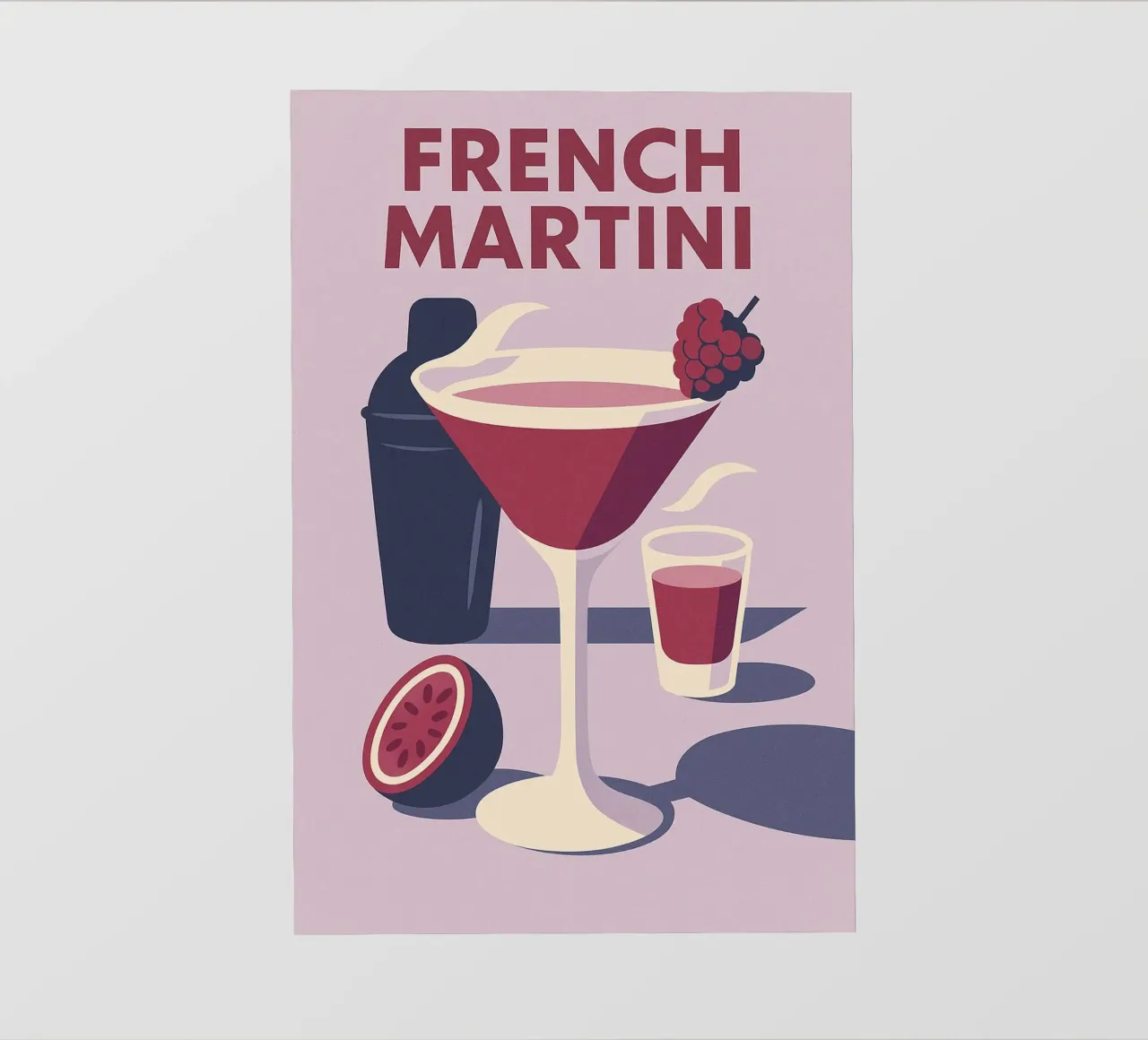 Martini francese - Eleganza francese pellicola backlit da Boissons - Affiches & posters - Retro