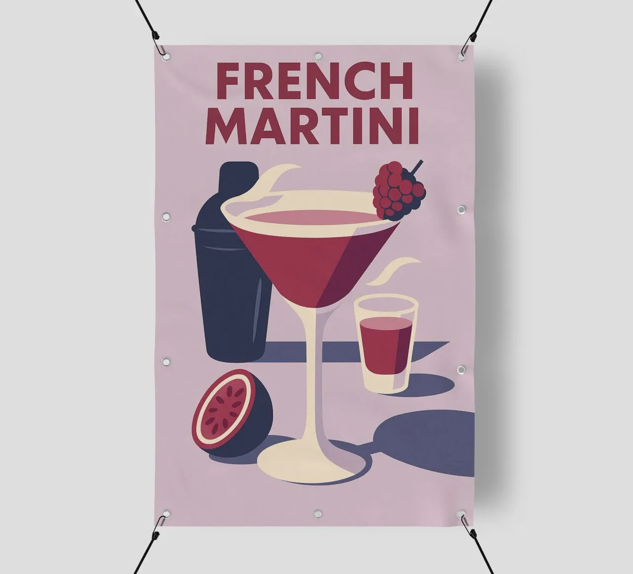 Martini francese - Eleganza francese telo in pvc da Boissons - Affiches & posters - Retro