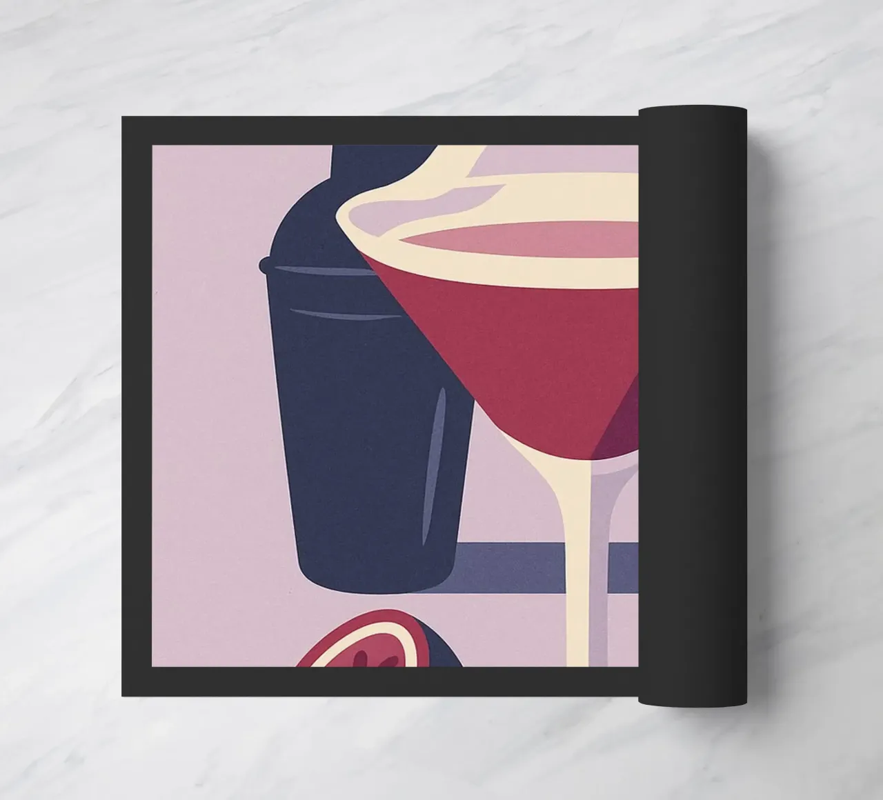 Martini francese - Eleganza francese zerbino da Boissons - Affiches & posters - Retro