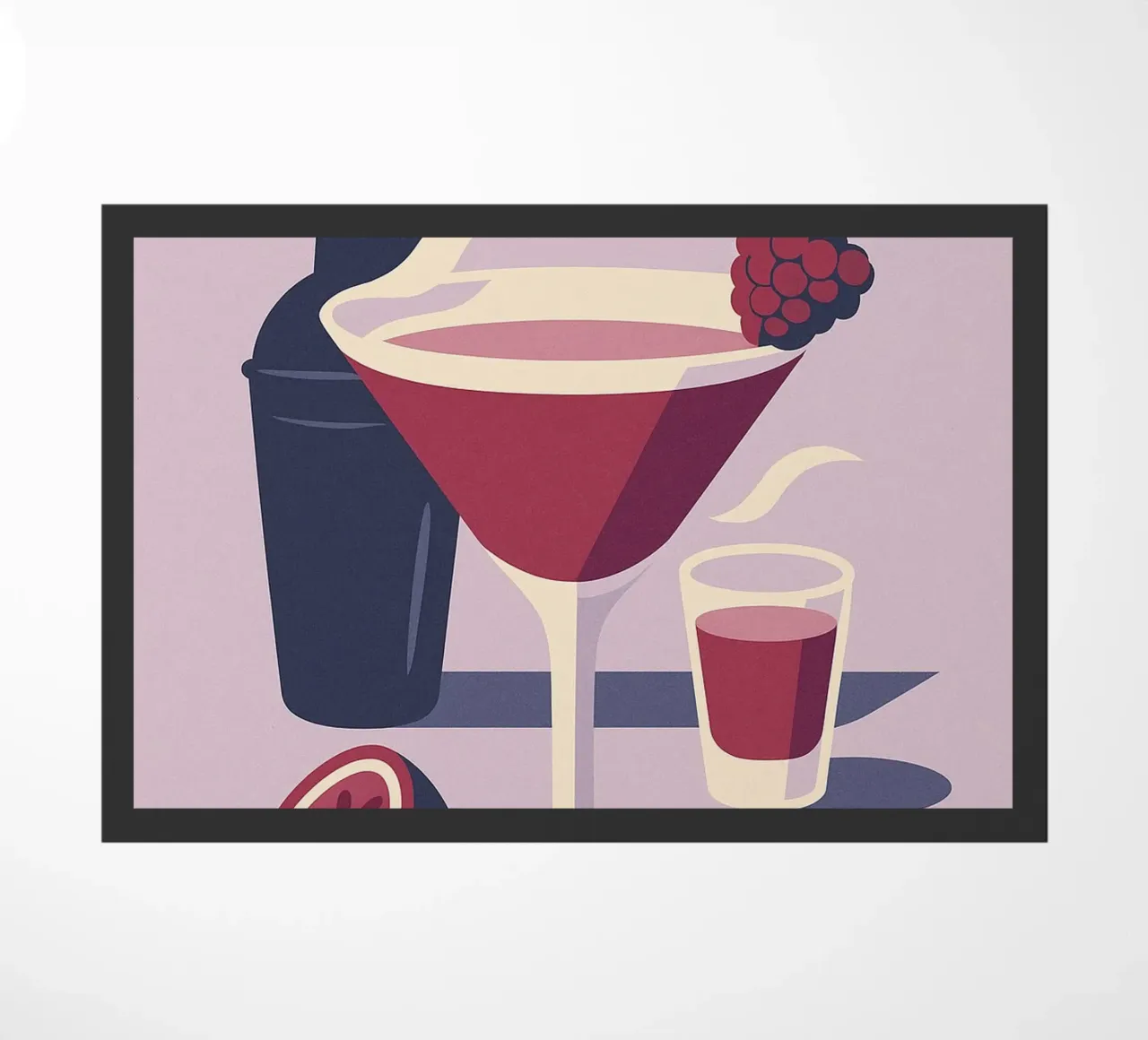 Martini francese - Eleganza francese zerbino da Boissons - Affiches & posters - Retro